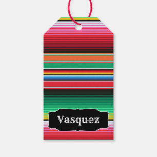 Etiqueta Para Presente Cobertura mexicana de Serape do espanhol feito sob