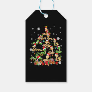 Etiqueta Para Presente Cobra de Natal Árvore Fresca Papais noeis de Natal