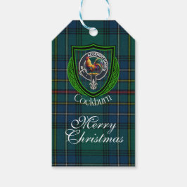 Etiqueta Para Presente Cockburn Scottish Clan Tartan & Crest