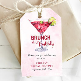 Etiqueta Para Presente Cocktails Brunch & Bubbly Chá de Noiva