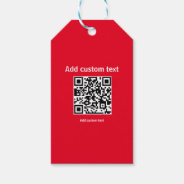 Etiqueta Para Presente código de QR personalizado Web site vermelho Marca