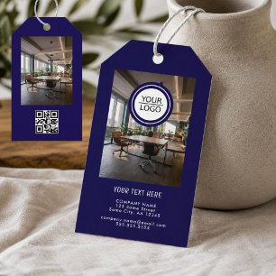 Etiqueta Para Presente Código QR de texto personalizado Adicionar logotip