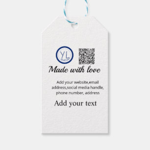 Etiqueta Para Presente Código QR minimalista simples adicionar logotipo n