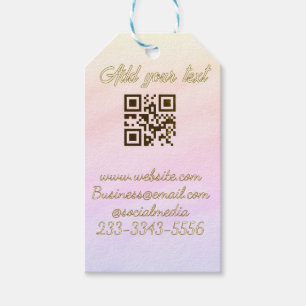 Etiqueta Para Presente código QR personalizado simples adicione o texto d