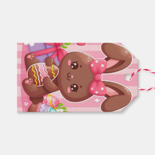 Etiqueta Para Presente Coelhinho de chocolate giro Coelhinho de Páscoa co