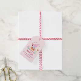 Etiqueta Para Presente coelhinho de páscoa rosa-d'água no jardim