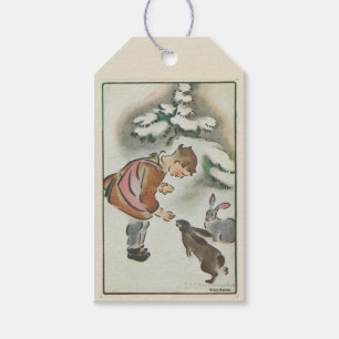 Etiqueta Para Presente Coelhos coelhos coelhos de coelhinho com retrô bo