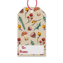 Cogumelos de inverno e Natal de folhagem russa