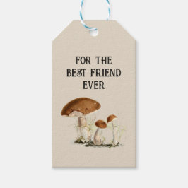 Etiqueta Para Presente Cogumelos Vintage Personalizados Melhor Amigo