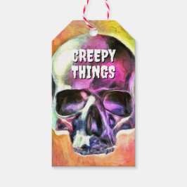 Etiqueta Para Presente Coisas Assustadoras.