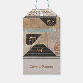 Etiqueta Para Presente Colagem de Animais Africanos