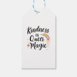 Etiqueta Para Presente Colar de Citação de Chuva de Magia Queer Bondade