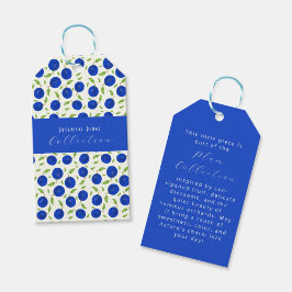 Etiqueta Para Presente Coleção de Ameixas Botânicas Marfim