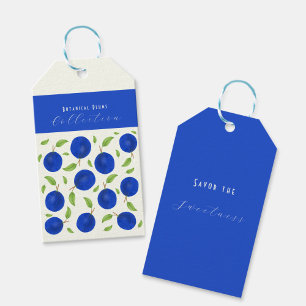 Etiqueta Para Presente Coleção de Ameixas Botânicas Marfim