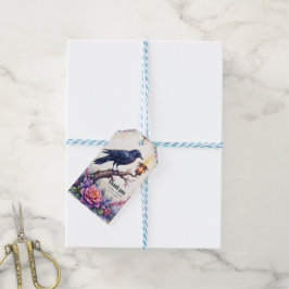 Etiqueta Para Presente Coleção de Casamento Enchanted Raven Wedding