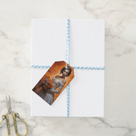 Etiqueta Para Presente Coleção de Casamentos de Noiva Floral Elegante