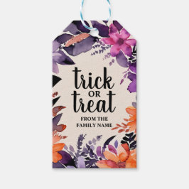 Etiqueta Para Presente Coleção de Coroa de Flores de Halloween Spooky Ele