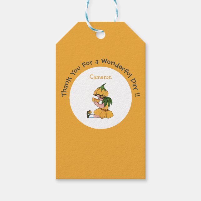 Etiqueta Para Presente Coleção de Flower Whimsic Child (Frente)