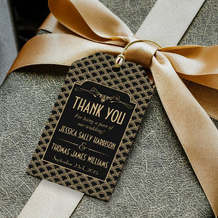 Etiqueta Para Presente Coleção do casamento de Gatsby do art deco dos
