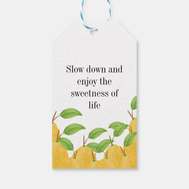 Etiqueta Para Presente Coleção Lemon Bloom (Verso)