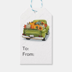 Etiqueta Para Presente Colheita de Queda em Marcações de Presente de Cami