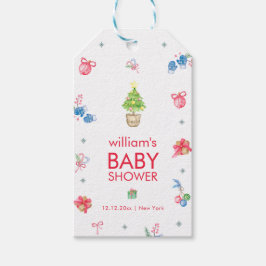 Etiqueta Para Presente Colorful It's Cold Outside Winter Baby Shower 