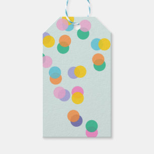 Etiqueta Para Presente Colorida Confetti Mint Green Obrigado Dando Etique