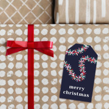 Colorida Etiqueta de Presente de Natal com Grinald