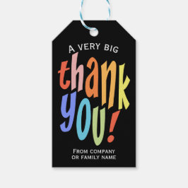 Etiqueta Para Presente Colorida Obrigado, Apreciação