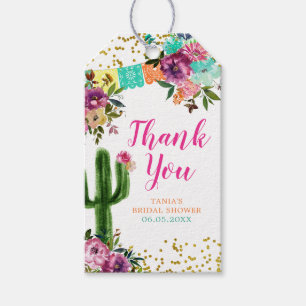 Etiqueta Para Presente Colorida Taco Mexicano sobre Amor Obrigado Tag