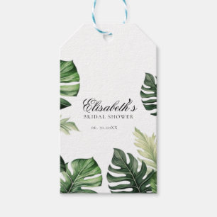 Etiqueta Para Presente Colorido Floral Tropical Chuveiro de noiva com f