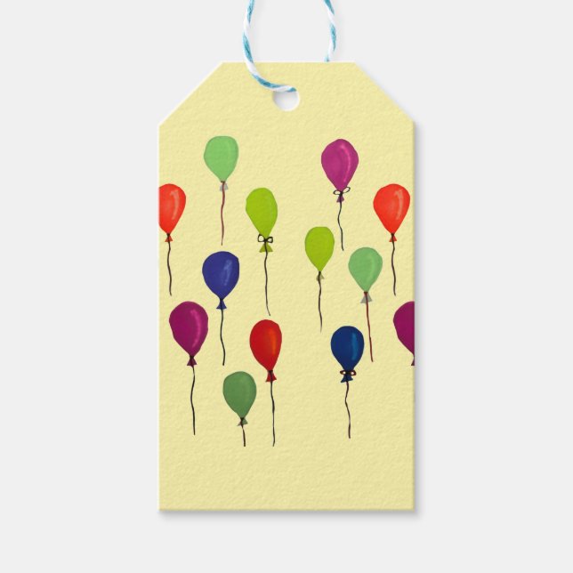 Etiqueta Para Presente Colourful party balloons (Frente)