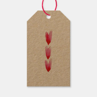 Etiqueta Para Presente Com o Love pintou corações Kraft tag
