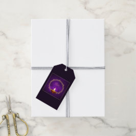 Etiqueta Para Presente Combinação de Happy Diwali Purple