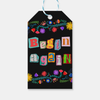 Etiqueta Para Presente Comece Novamente Encorajamento Começar Sobre A Opo