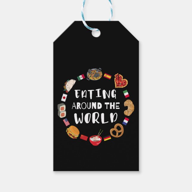 Etiqueta Para Presente Comendo pelo mundo (Frente)