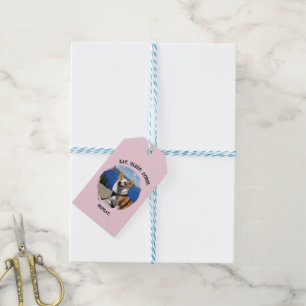Etiqueta Para Presente 'Comer. Dormir. Corgi. Repetir.' Foto Personalizáv