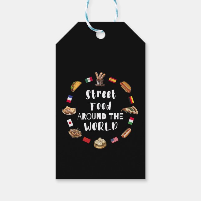 Etiqueta Para Presente Comida de rua em todo o mundo (Frente)