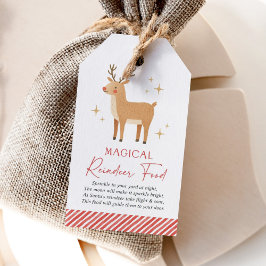 Etiqueta Para Presente Comida Mágica de Rena Natal Feriado