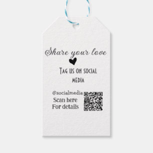 Etiqueta Para Presente Compartilhe o código QR da verificação de amor e a