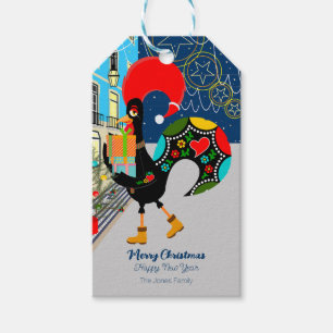 Etiqueta Para Presente Compro de Natal com o Galo Português