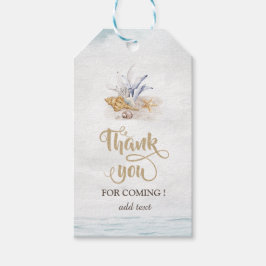 Etiqueta Para Presente Conchas de Aguamarinha,Mar