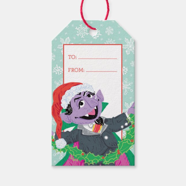 Etiqueta Para Presente Conde von Count Holiday Scribble (Frente)