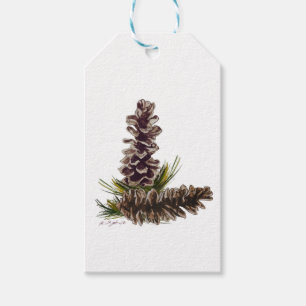Etiqueta Para Presente cones de pinho