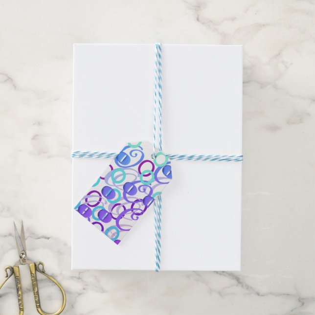Etiqueta Para Presente Confete de Letras "O" (Com cordão)