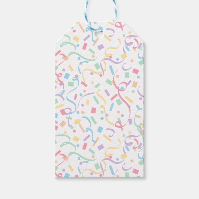 Etiqueta Para Presente Confetti Pastels (Surpresa) (Frente)