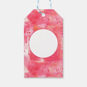 Etiqueta Para Presente Confetti Pink Watercolor Abstrato Modern