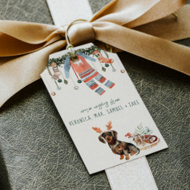 Etiqueta Para Presente Conforto & Alegria | Natal do Dachshund
