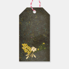 Etiqueta Para Presente Constelação de Estrelas Prateadas Douradas de Pain