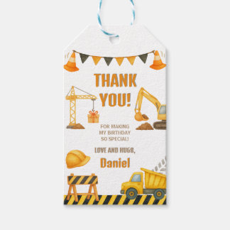 Etiqueta Para Presente Construction Birthday Dump Truck